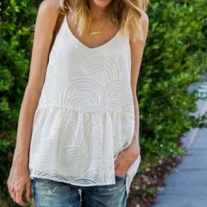 HD in Paris from Anthropologie lelah scalloped tank size M